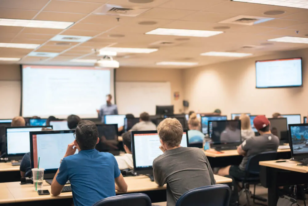 Students attending a lecture